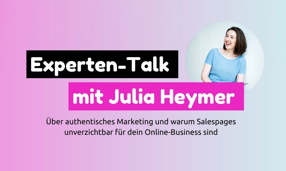 Experten-Talk mit Julia Heymer über Salespages