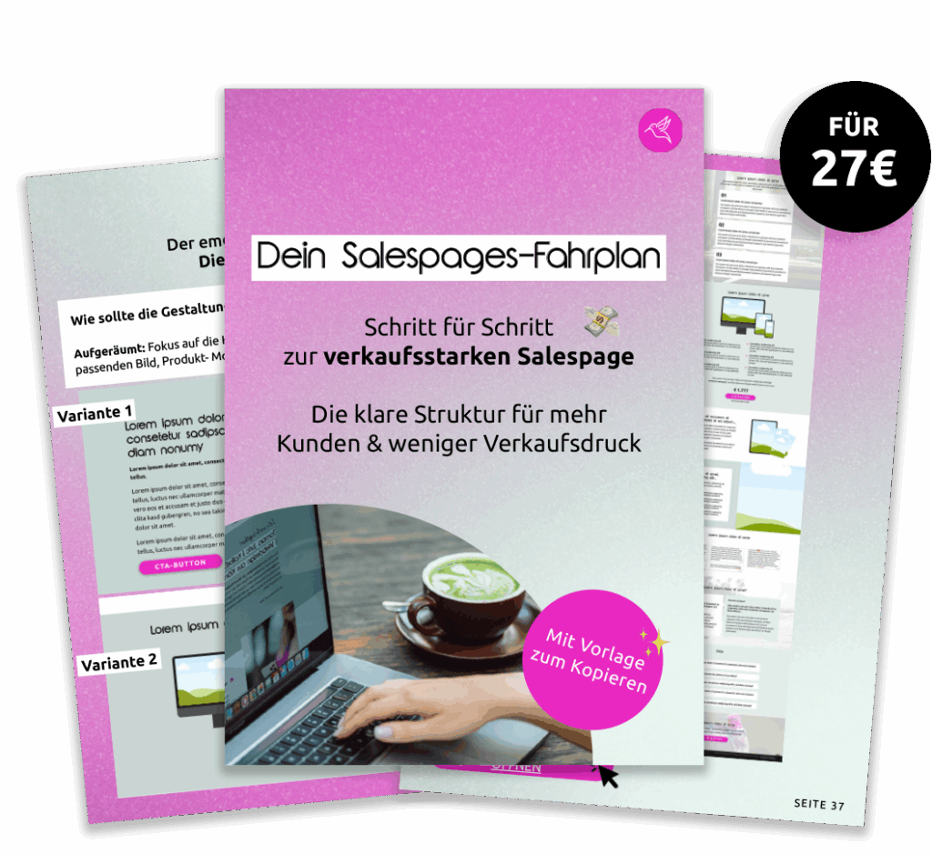 Salespage Fahrplan PDF Mockup regulärer Preis - 27 Euro