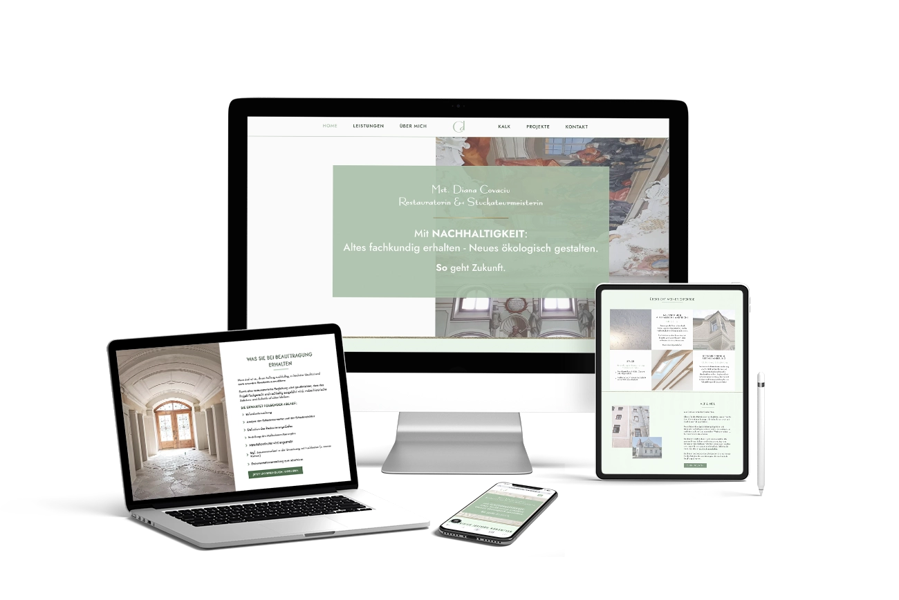 Website Diana Covaciu Restaurierungshandwerk