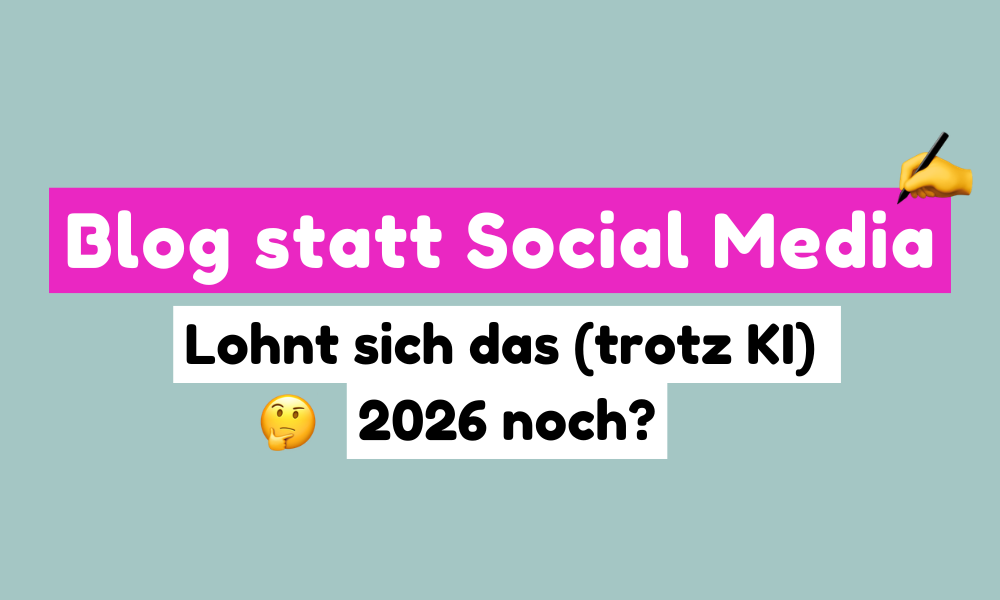 Blog statt Social Media. - lohnt sich das trotz KI 2026 noch?