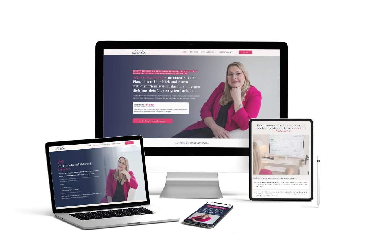 Jennifer Schumann Website-Relaunch Mockup